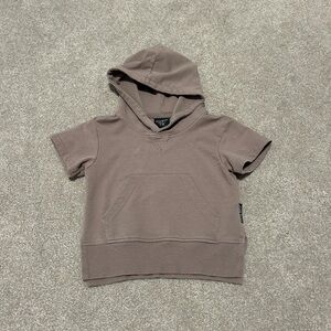 Little Bipsy Brown Short Sleeve Hoodie
